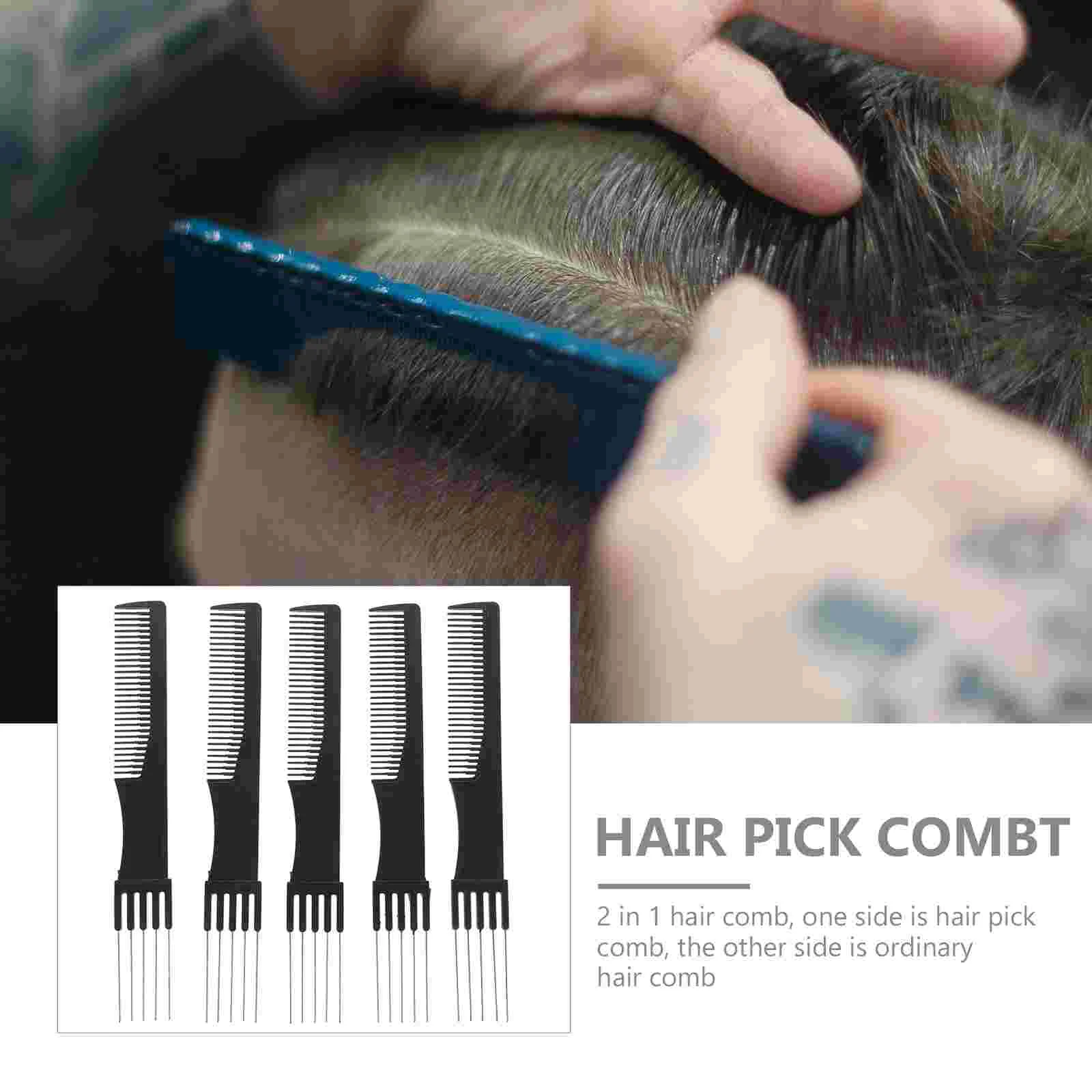 5 шт. профессиональная стальная игольная вилка расческа для волос вставка
