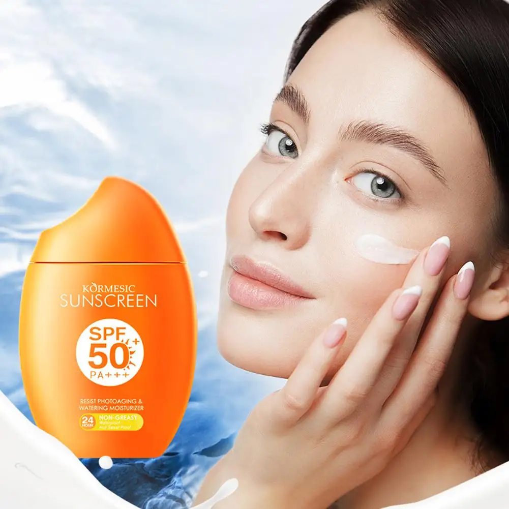 Фото KORMESIC 50 г легкий мультиэффектный солнцезащитный крем увлажняющий SPF50 PA+++ для лица всего тела защитный крем увлажняющий уход за кожей №2