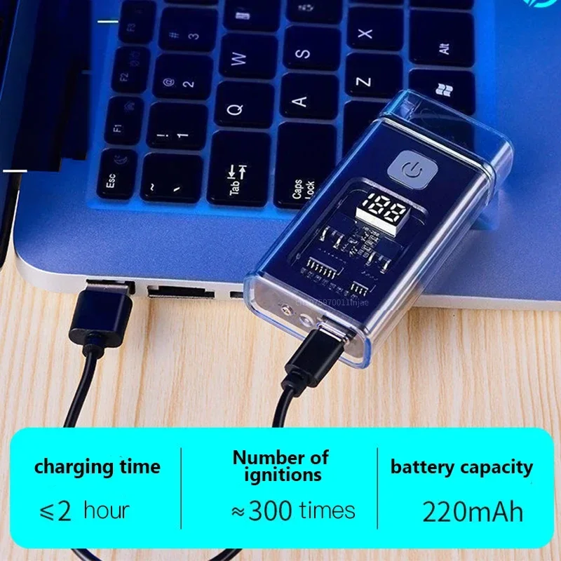 Стильная USB перезаряжаемая электрическая зажигалка крутая ветрозащитная
