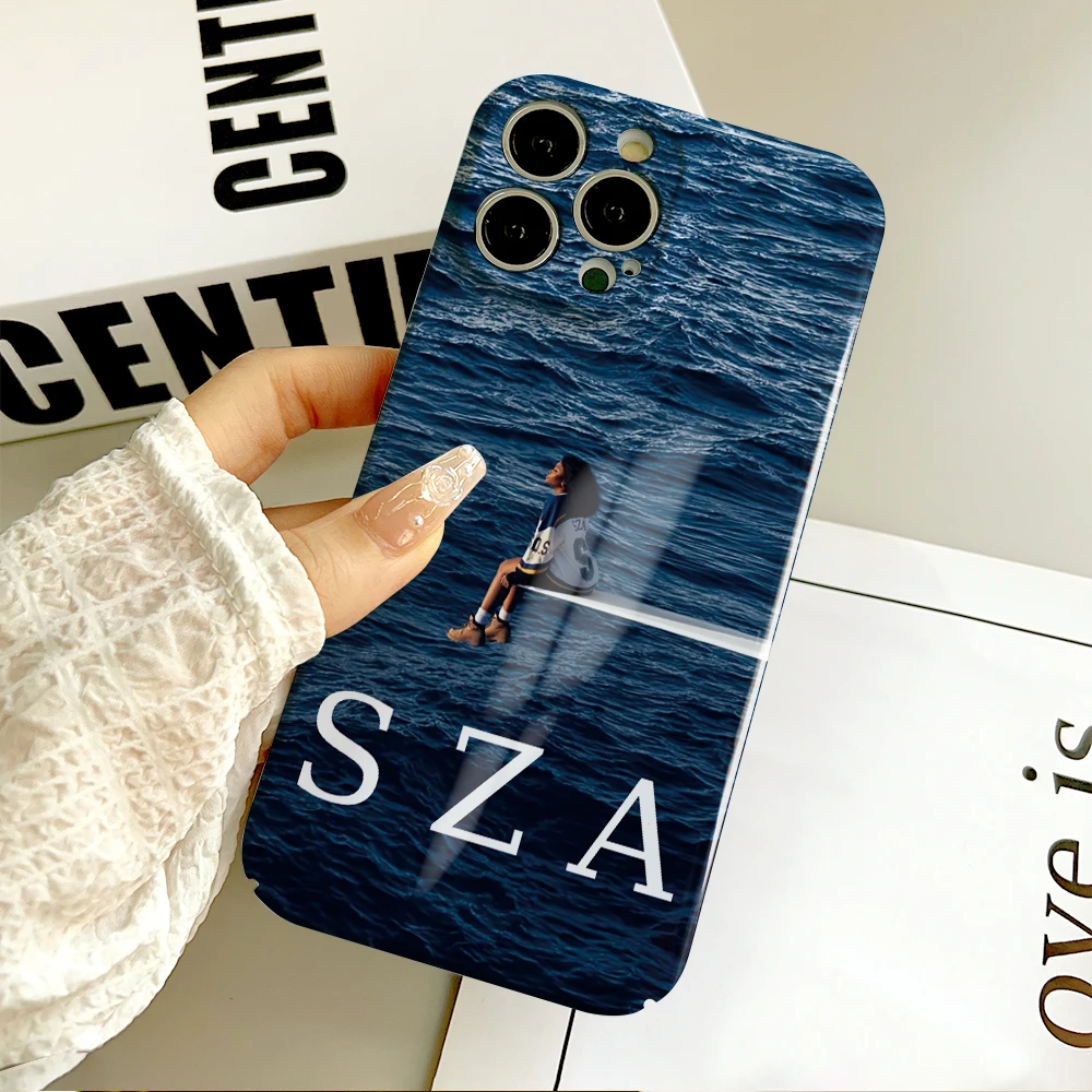 Чехол для телефона Pop Singer SZA iPhone 16 15 14 13 12 11 Plus Pro Max Mini глянцевый HD твердый чехол