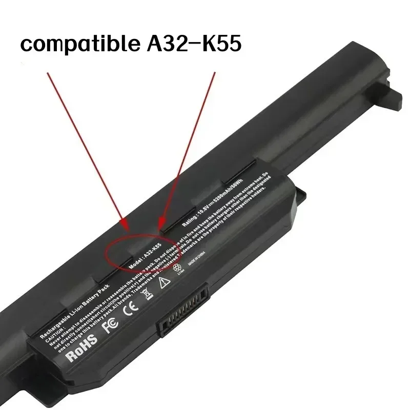 100% оригинал 4400 мАч для ASUS A32-K55 K45 X45V X55 K55A K45V K55D A55VD X85V A45V X55VD X45VD P45V аккумулятор