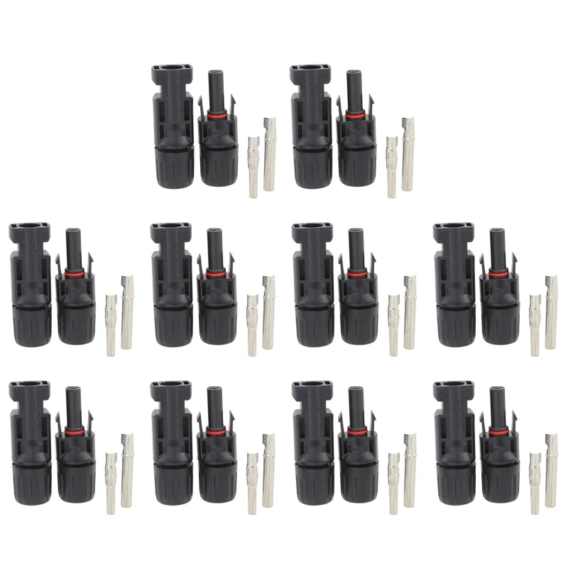 

10 Pairs of Solar Panel Cable Connectors Male Female Compatible with MC4 D0UC