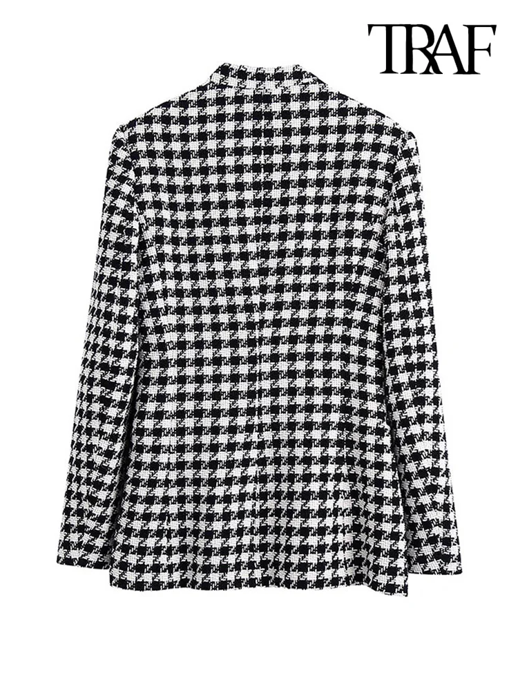 Женский твидовый блейзер с длинным рукавом карманами | Женская одежда