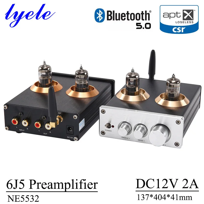 Трубчатый предусилитель Lyele Audio 6J5 NE5532 с тоном Bluetooth 4 2 5.0QCC3034 APTX Dc12V 2A звуковой