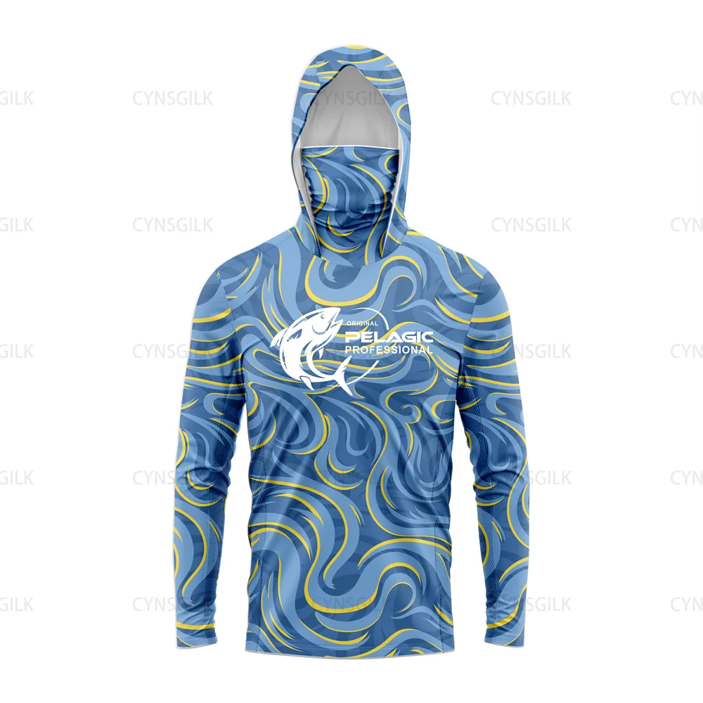 Оригинальная профессиональная pelagic женская и мужская рубашка с капюшоном для