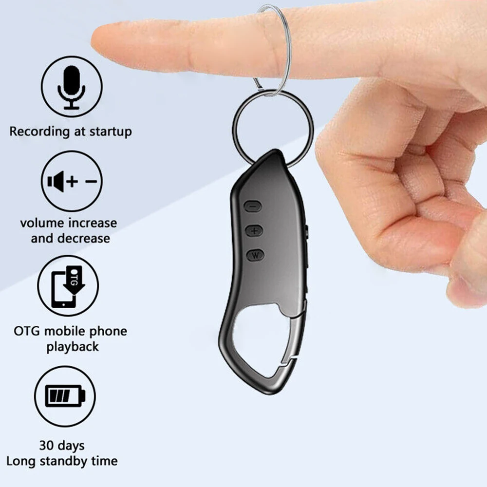 

Mini Digital Voice Recorder 8/32/64/128G USB Drive Voice Activated Dictaphone Keychain Audio Recording for Meeting Business
