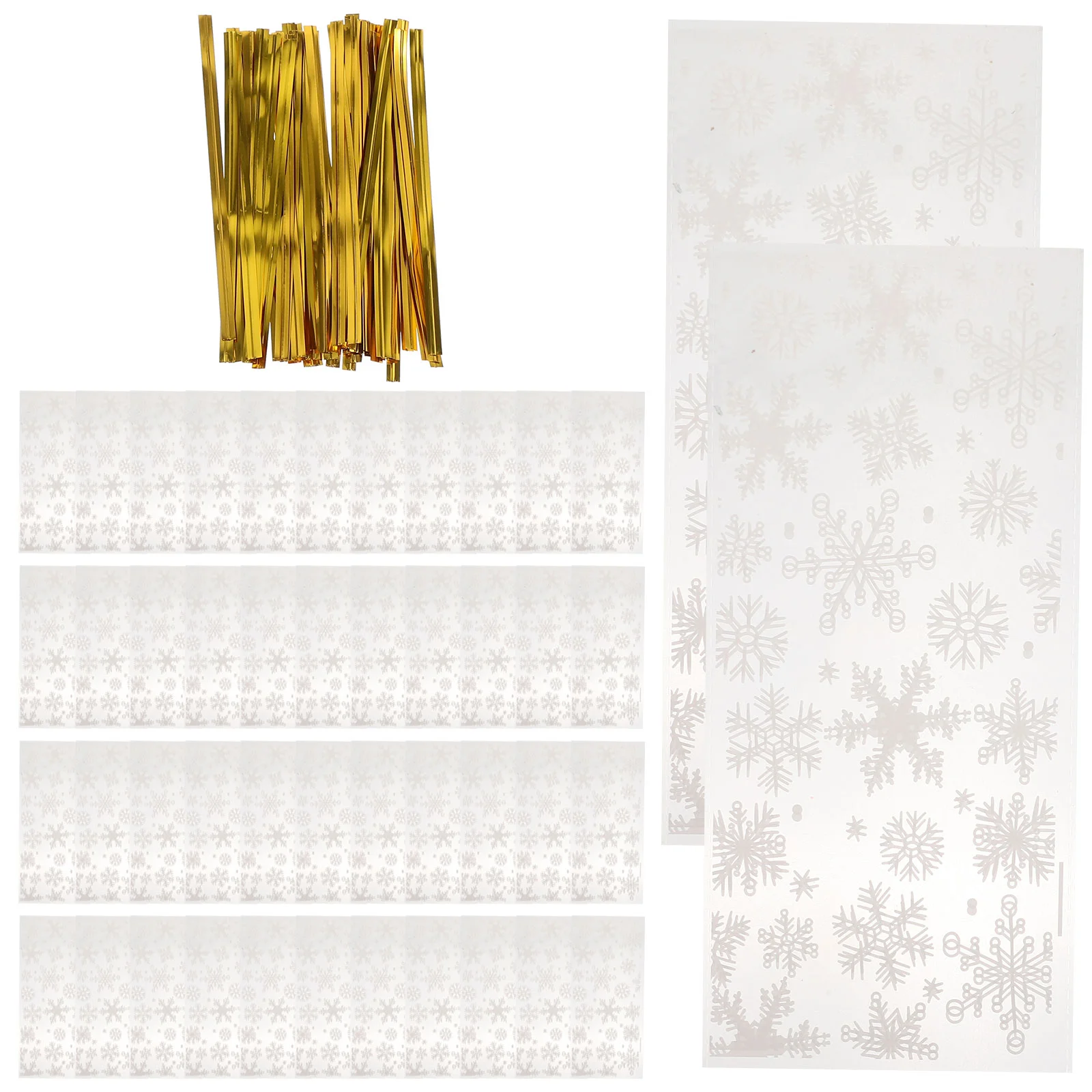 

Christmas Candy Bagfor Gift Treat Packing Cookie Snack Party Snowflake Storage Goodie Present Pouches Holder Cellophane Wrapping