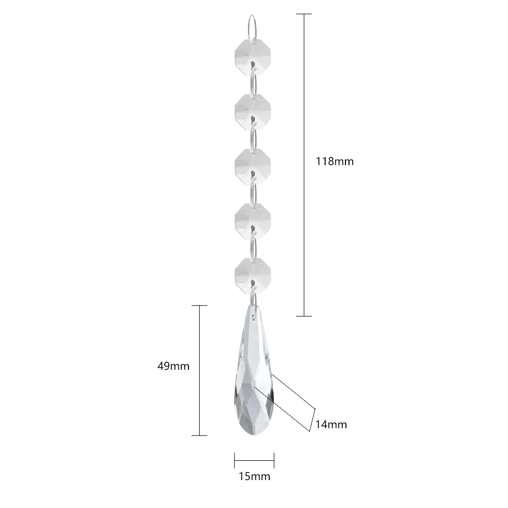 

Стеклянные подвески YUANZHIRUN, 50 мм, 1 шт.