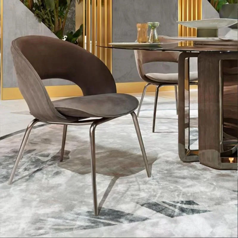 

Light Luxury Home Dining Chairs Designer Minimalist Italian Leisure Chair Simple Coffee Shop Sales Department Restaurant Stool