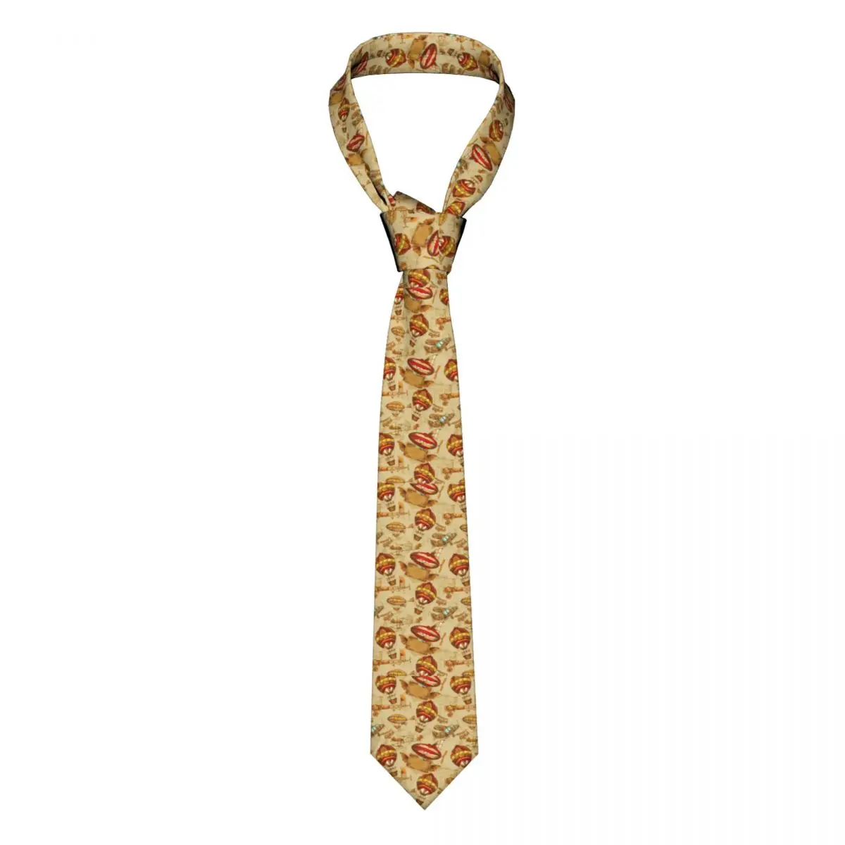 

Balloon Transport Tie Steampunk Pattern Gift For Men Neck Ties Design Blouse 8CM Business Cravat