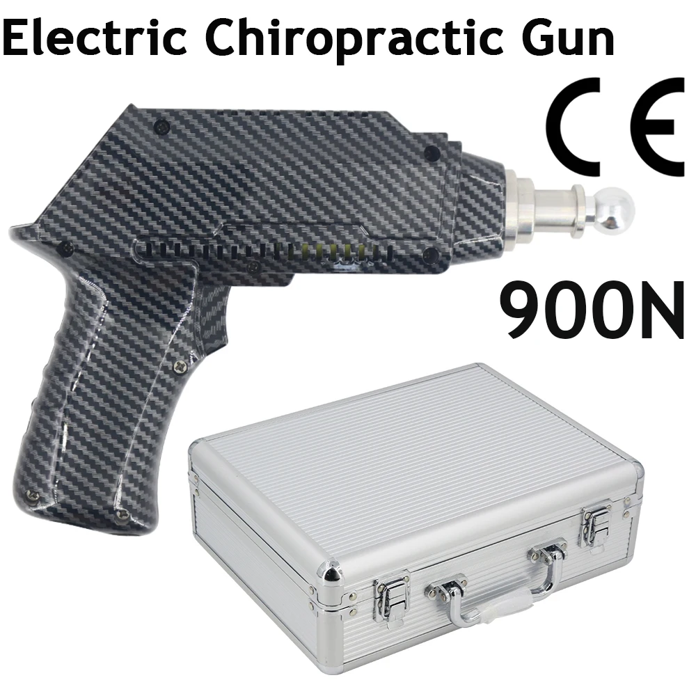 

900N Chiropractic Adjusting Tool For Spine Correction Gun 8 Heads Portable Adjustable Intensity Therapy Spinal Massager 2022