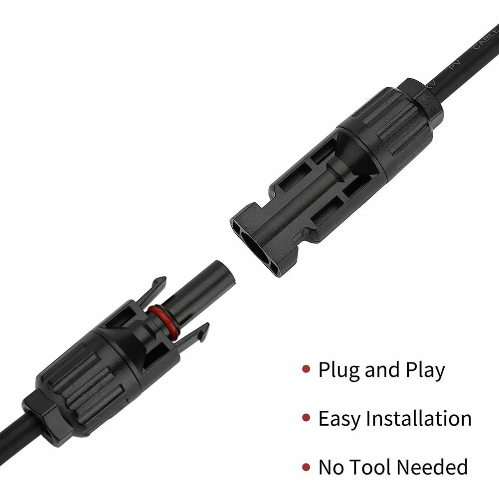 

1 Pair Solar Y Connector Cable Plug Inline Solar PV Panel IP67 2 Connection Y Solar Panels Cables Fireproof PV Cables