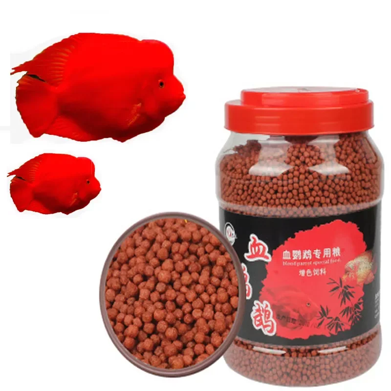 

Red Parrot fish food float on water Giant Blood Gold Blood Parrot fish flowerhorn Head tropical Fish Food Feed