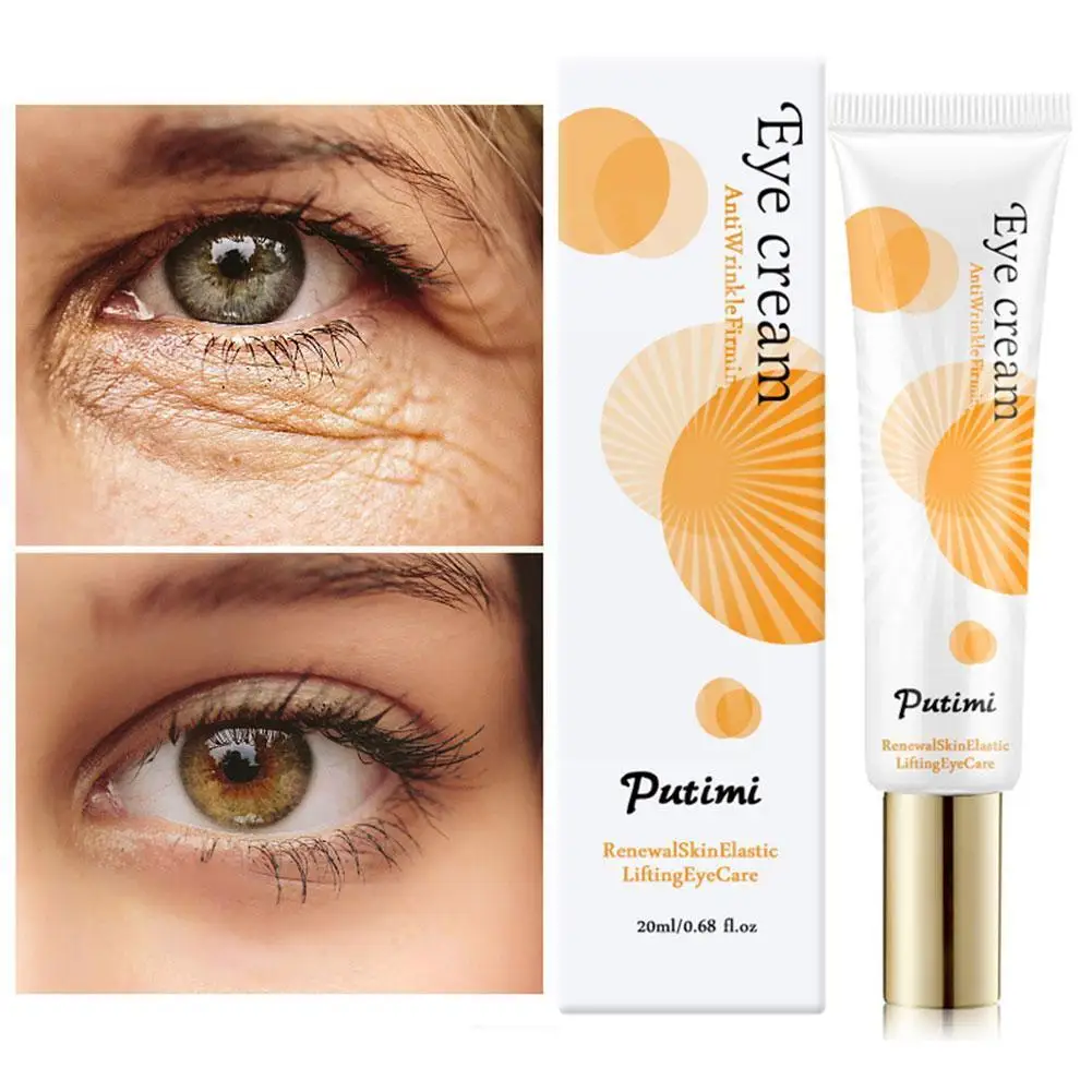 

PUTIMI Anti-Aging Eye Cream Remove Dark Circles Puffiness Fine Moisturizing Whitening Eye Eye Creams Bags And Lines Lighten L0U1