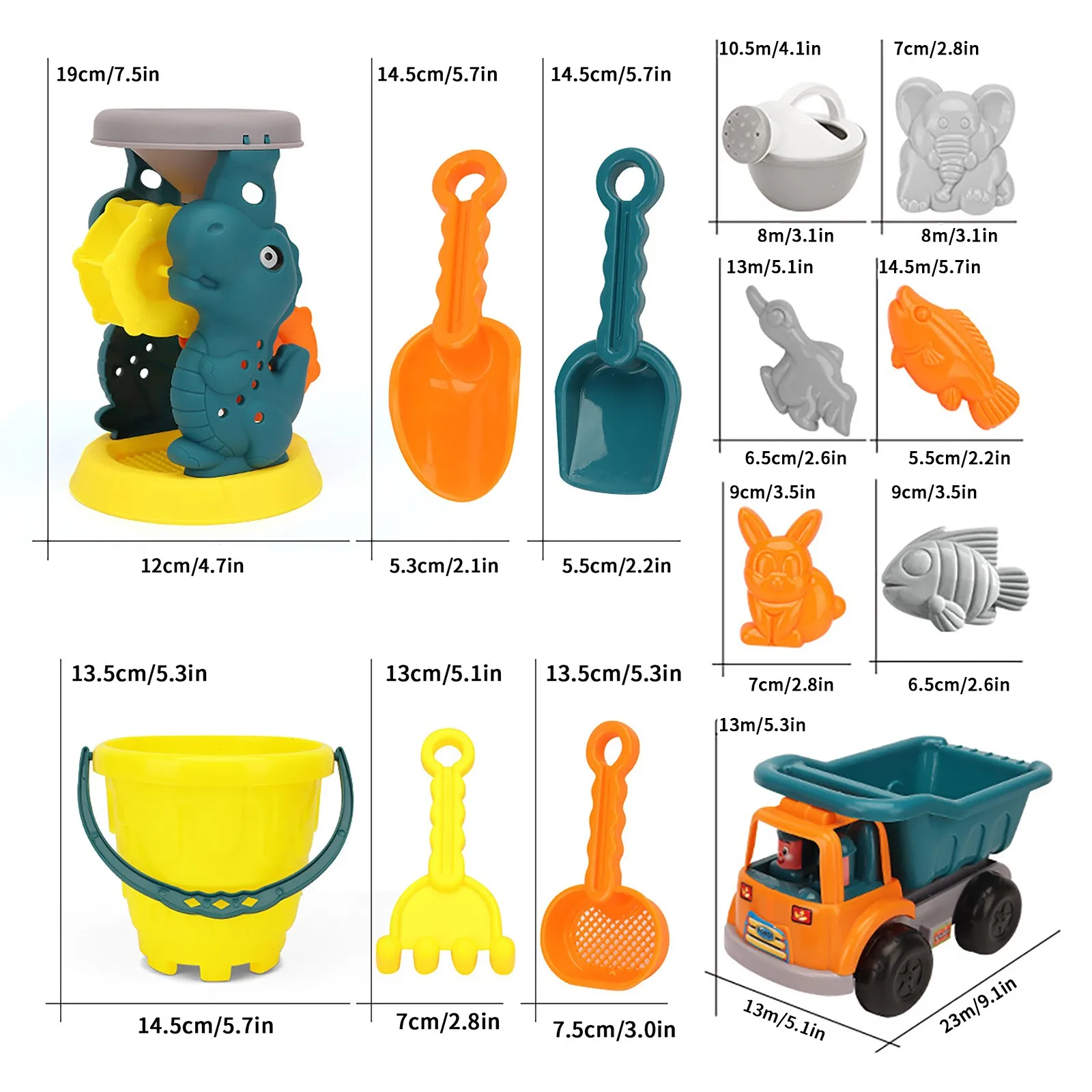 Мягкие силиконовые пляжные игрушки для детей набор песочницы ковш морского