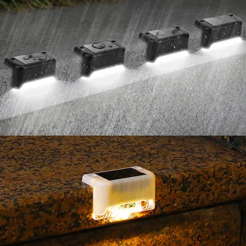 

LED Solar Stair Light Waterproof Stair Outdoor Garden Lights Power Balcony Step Light Decoration For Patio Stair Fence