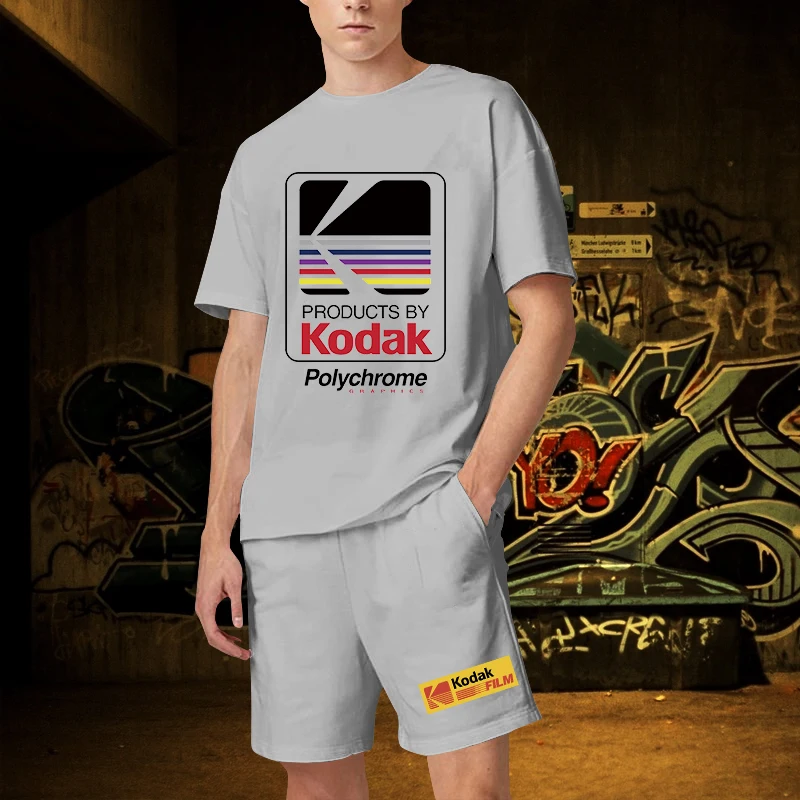 2023 Luxury Brand T Shirts Suits Men Sport Korean Style High Quality Outfit Sportwear Oversized Cotton 2 Piece Tops Shorts Sets