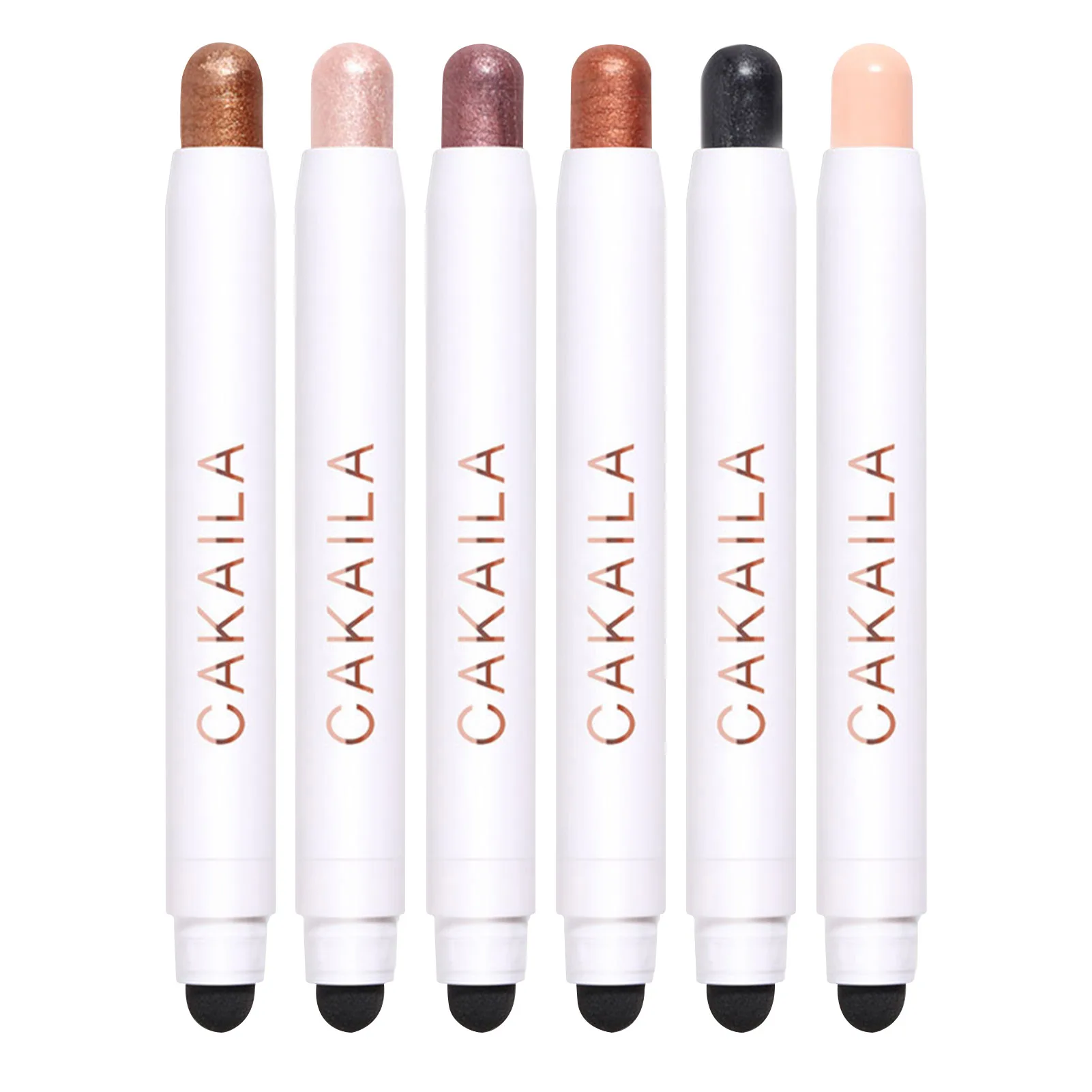 

6 Colors Eyeshadow Stick Set Matte Pearl Shimmer Eyeshadow Pens Waterproof Crayon Eye Brightener Stick Long-Lasting Eye Makeup