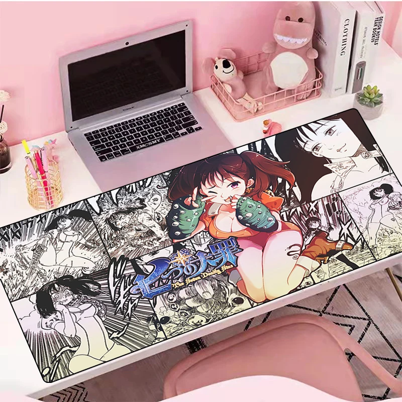 

Большой коврик для мыши в стиле аниме «Семь смертных грехов», резиновый коврик, игровой коврик для мыши, протектор для настольного компьюте...