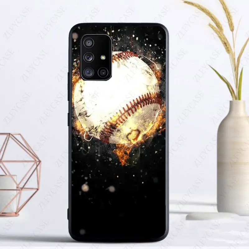 baseball base ball sports Cover For samsung Galaxy A12 A22 A32 A53 A72 A52S A21S A8 A50 A51 A20E A11 A40 A30s A71 A20S A70 cases images - 6