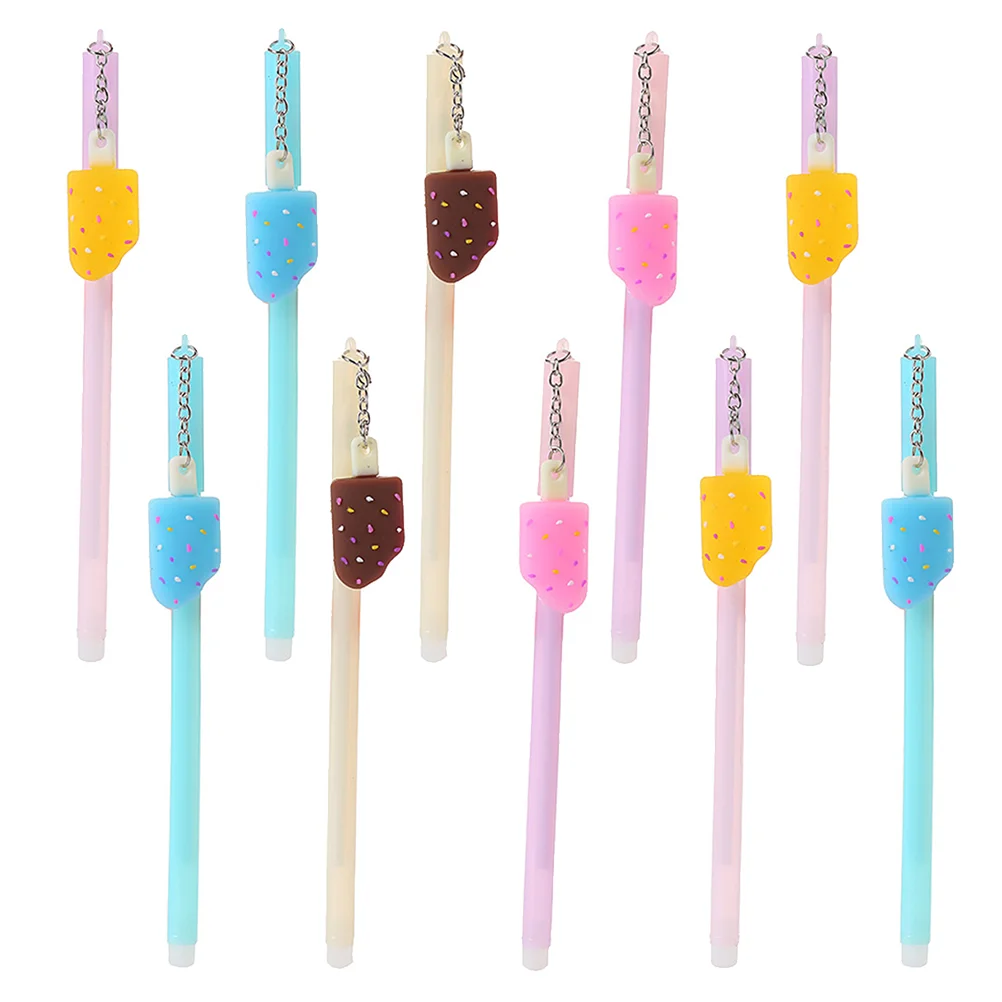

10 Pcs Lovely Gel Pen Chocolate Neutral Pen Writing Stationery (Assorted Style)