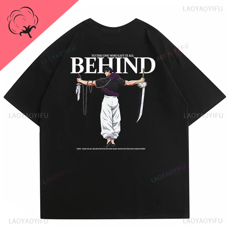 Футболка мужская хлопковая с рисунком Fushiguro Toji модная одежда в японском стиле