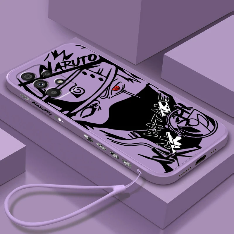 

Phone Case For Samsung A73 A72 A71 A52 A53 A54 A51 A42 A34 A32 A14 A13 A12 A23 5G N-Narutos Japanese Comics Art Liquid Left Rope