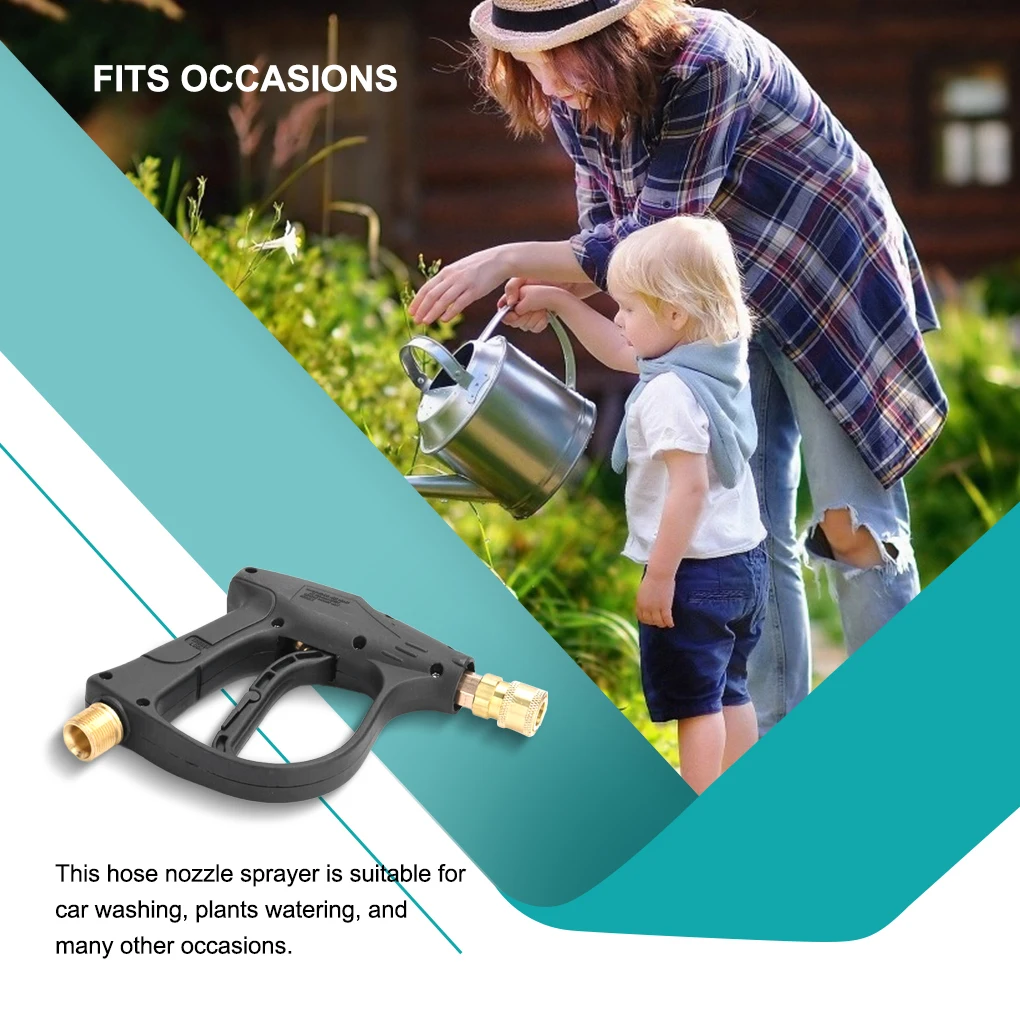 

High Pressure Car Washing Machine Garden Watering Hose Nozzle Sprayer Washing Jet 3000 PSI 1/4 Inch Sprayer