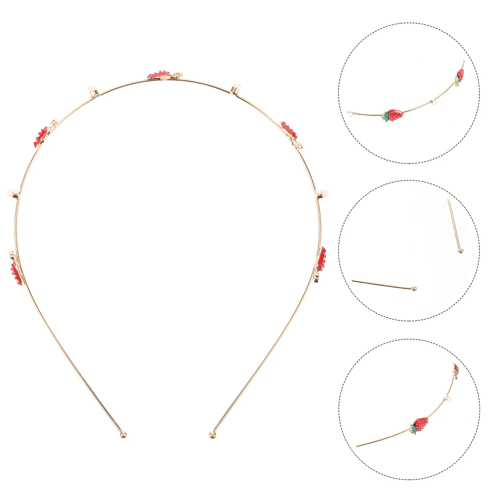 Клубничная повязка на голову украшения для волос сплав нежные свадебные (железо)