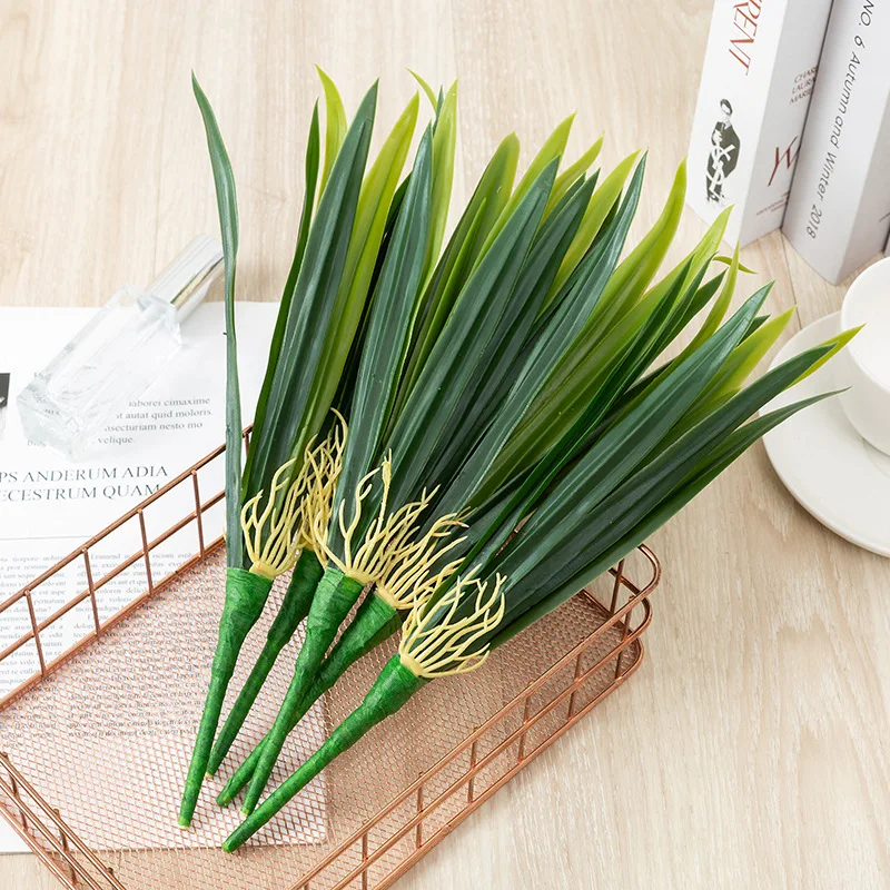 

31CM of Gladiolus Orchid Leaf Artifical Green Plants 3pcs of Spring Natural Room Garden Home Deco Birthday Valentine Easter gift
