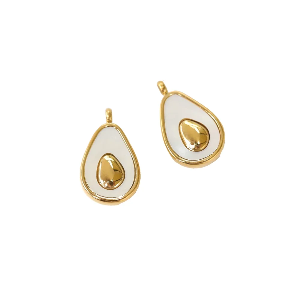 Титановая сталь позолоченная белая подвеска Fritillaria Avocado цепочка на ключицу