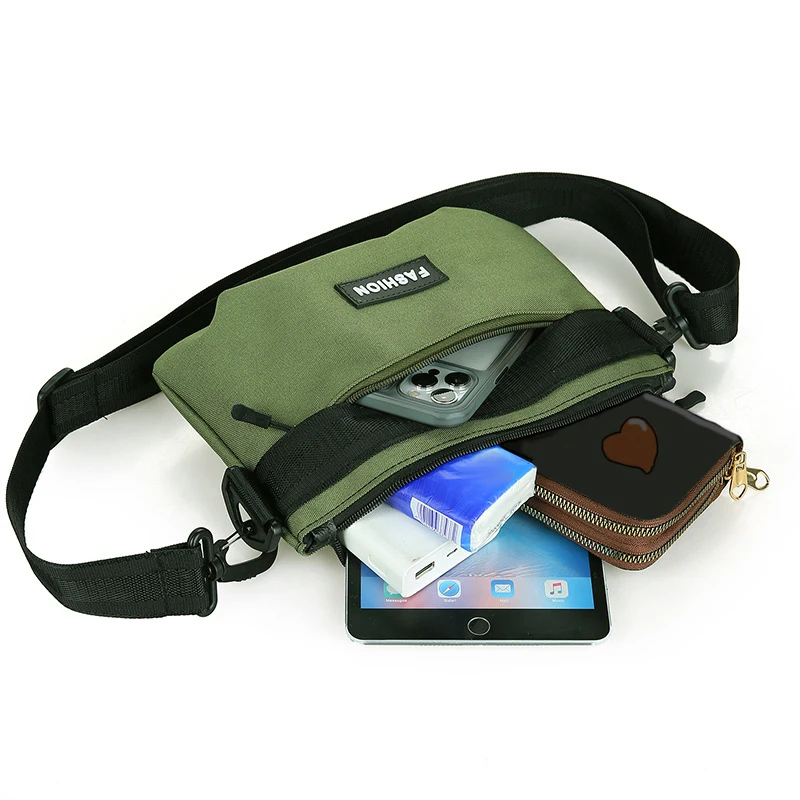 New Casual Nylon Bag Messenger Backpack Men's Women's Leisure Fashion Sports Shoulder Bag Student Korean Male Postman Sling Bag