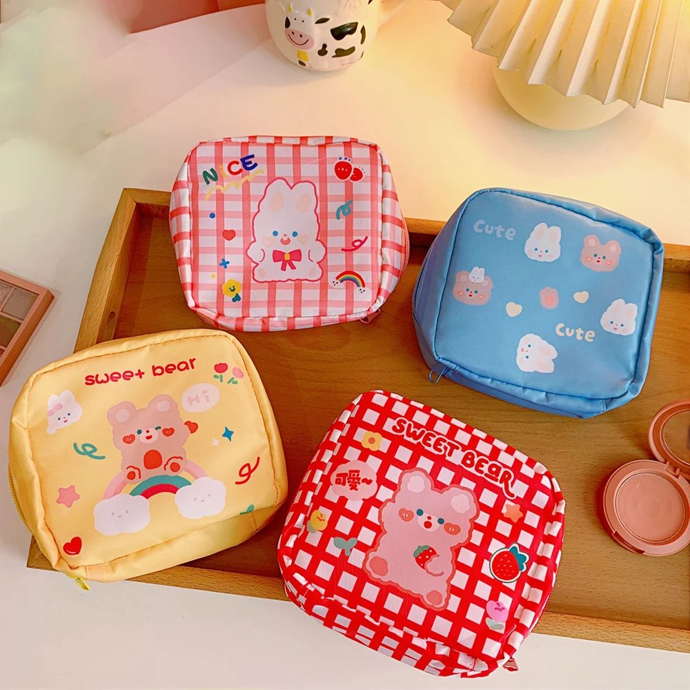 Case Portable Sanitary Napkin Storage Pouch Korean Japanese Stationery Office Supplies