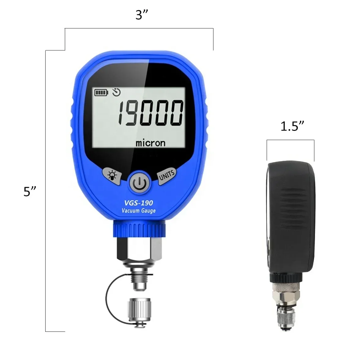 Цифровой вакуумметр для микрометра HVAC хладагента цифровой микронный измеритель