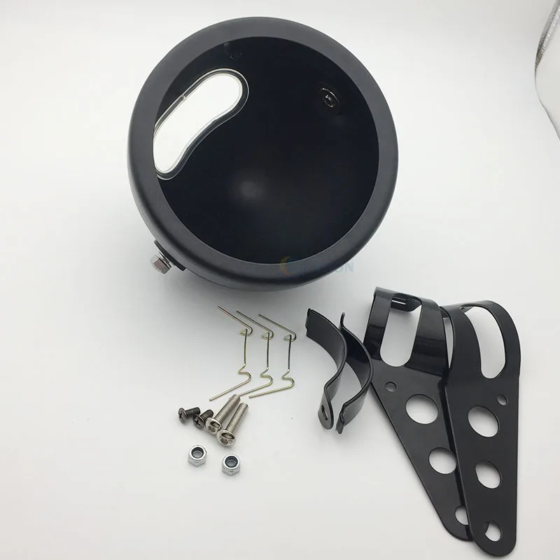 

5.75'' Motorcycle Round headlight Assembly housing Mounting Ring Bucket for Honda Yamaha custom Chopper,Bobber,Cafe racer
