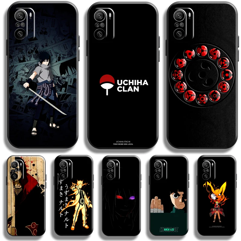 

Anime Naruto Uchiha Sasuke For Xiaomi Redmi K40 K40 Pro K40 Gaming Phone Case Soft Black Funda Silicone Cover