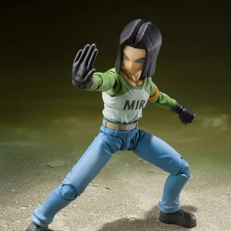 Фото В наличии Bandai SHF Dragon Ball Super Android 17 Universe Survival Saga Ver. Коллекционная подвижная фигурка в масштабе 1/12 №2