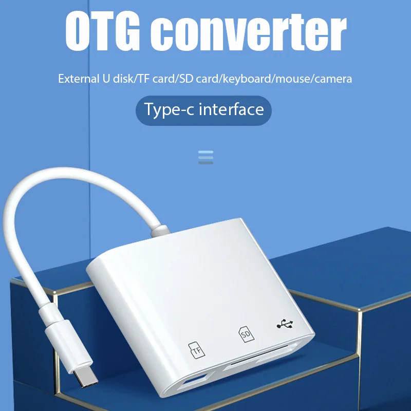 

OTG кардридер Mini Type C Micro USB, USB-кабель 3 в 1, устройство для чтения SD/TF-карт, адаптер для передачи данных для iPhone, ПК, ноутбука, Macbook, Xiaomi