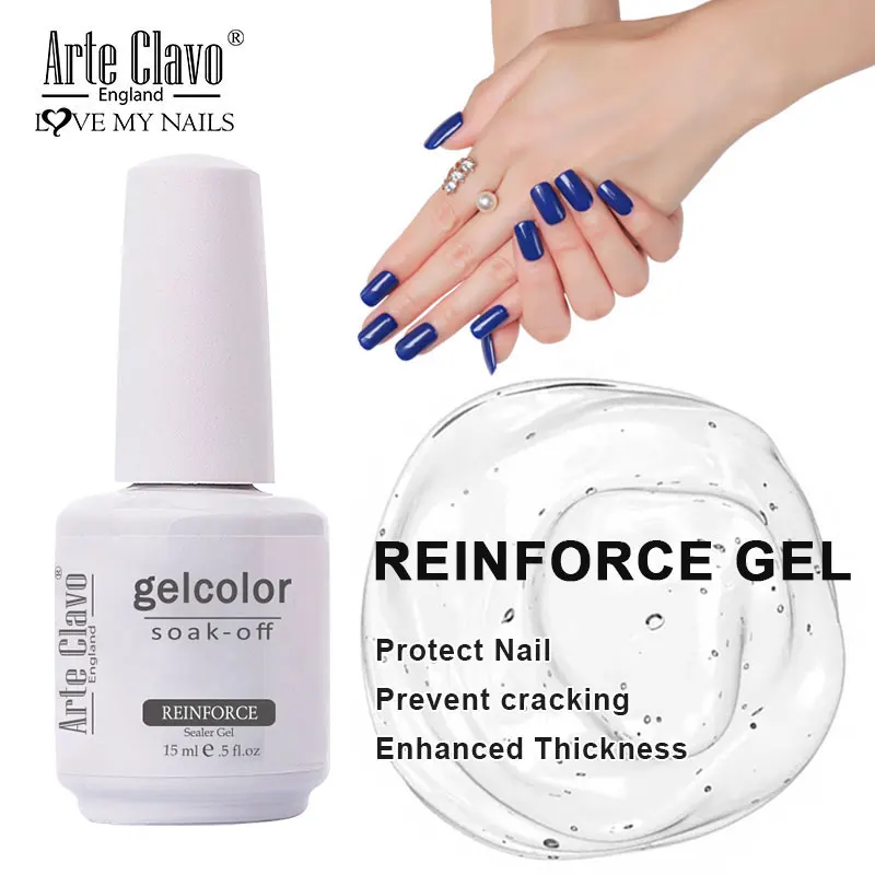 15ml UV LED Soak off Base Coat Gel Enhancer Varnish Nail Gel Polish Matte Top Coat Super Glossy No Wipe Top Coat Reinforce Gel
