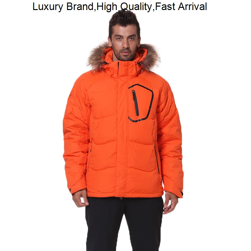 

Мужской непродуваемый пуховик с капюшоном, теплая непродуваемая куртка из натурального меха енота, верхняя одежда для зимы 2023