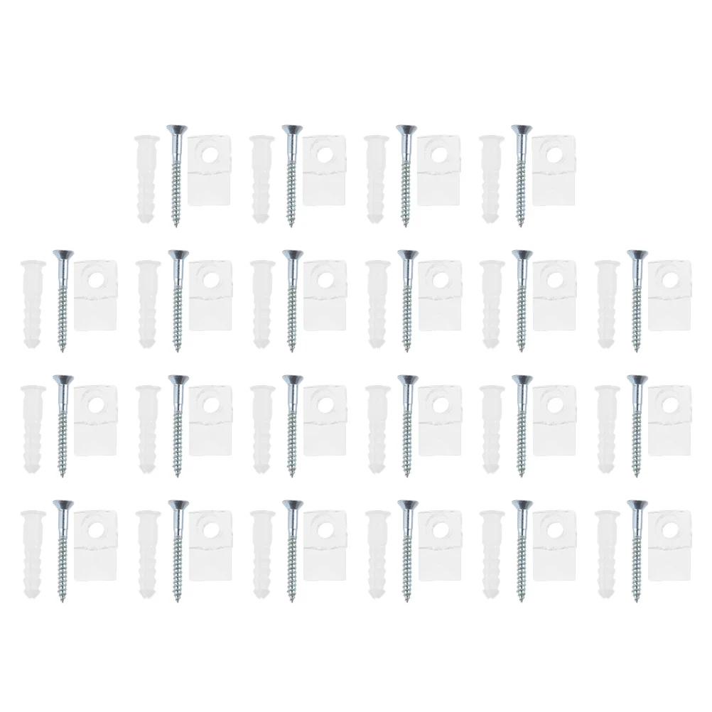 

Mirror Clips Clipholder Hanging Mounting Wall Hanger Retainerclear Hooks Kit Fixing Bracket Hangers Door