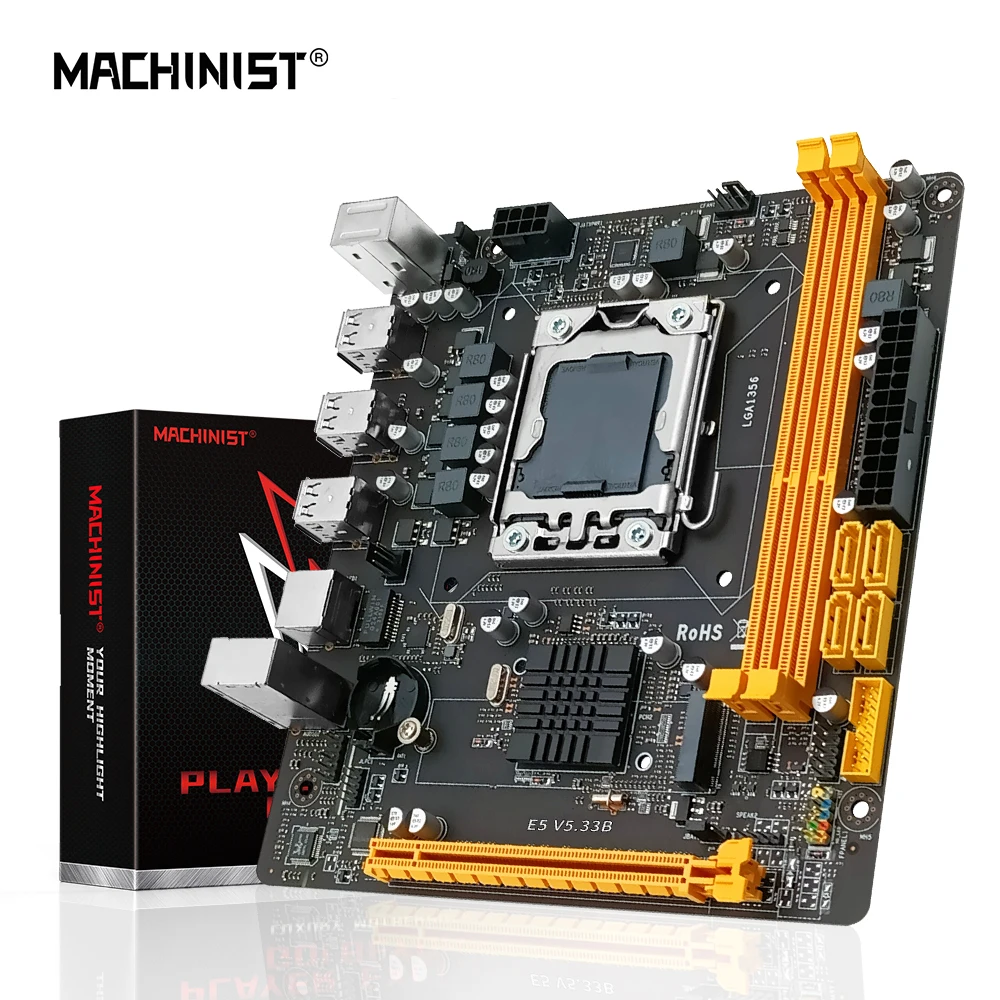 Machinist H61 чип LGA 1356 комплект материнской платы с процессором Xeon E5 2420 V2 + DDR3 8 Гб