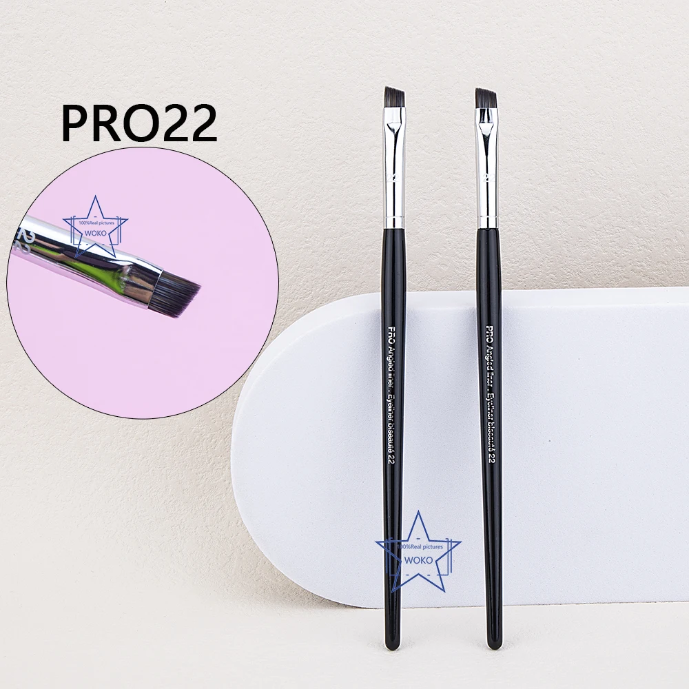 

PRO 22 Angled Liner Brush Flat Eyeliner Brush Thin Liquid Gel Eyeliner Makeup Brush Profession Eye Liner Makeup Tool With cover