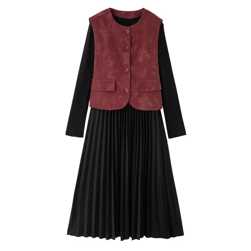 Элегантный твидовый комплект из двух предметов с юбкой Новое поступление модная