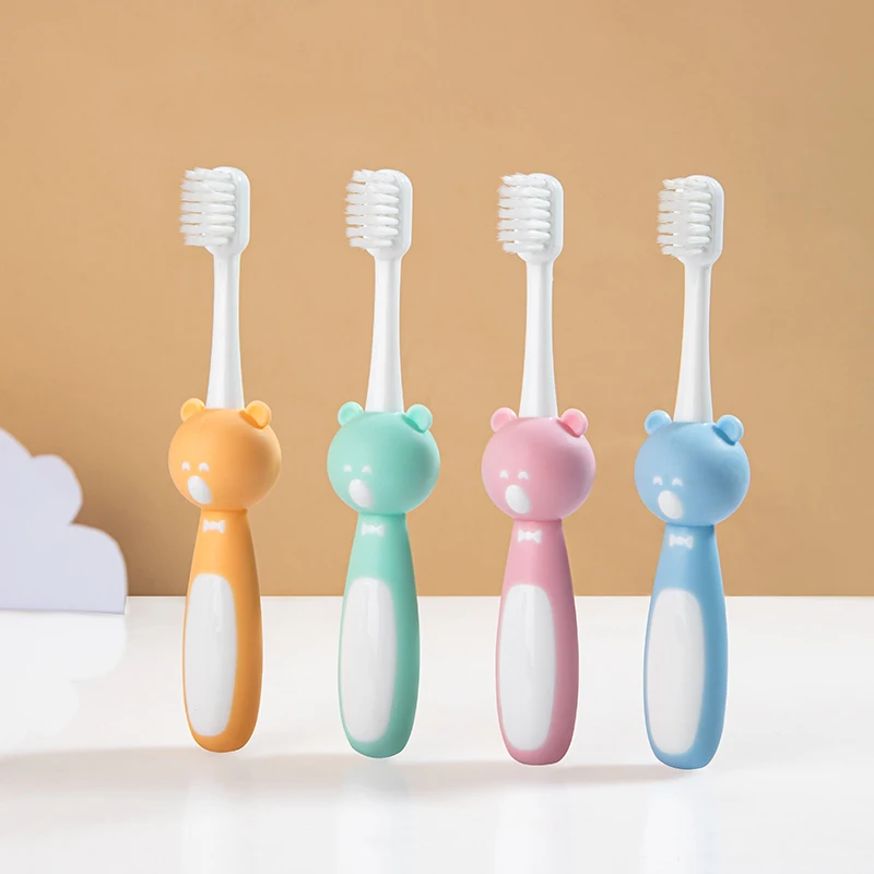4PC/set Baby Cute Soft-bristled Toothbrush for Children Teeth Cartoon Bear Training Toothbrushes Baby Dental Care Tooth Brush