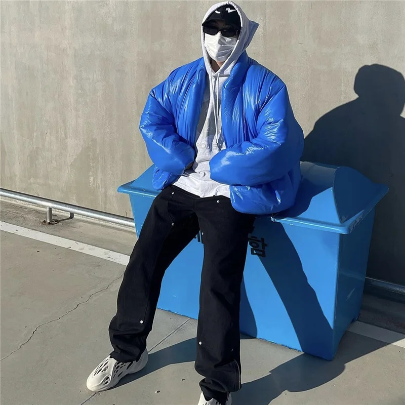 Kanye 2023 Новое высококачественное модное пластиковое 3D хлопковое пальто черного и