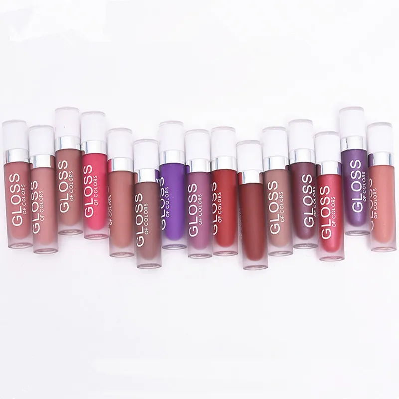

Matte Lip Gloss Long Lasting Lip Stick Waterproof Lipgloss Makeup Liquid Lipstick 15 Colors Brown Nude Chocolate Color lip Batom