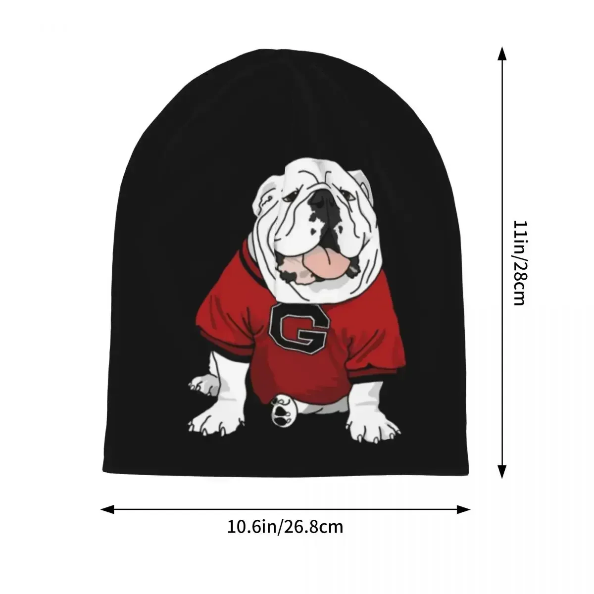 UGA Bulldog Теплая вязаная шапка в стиле хип-хоп осенне-зимняя уличная шапки для