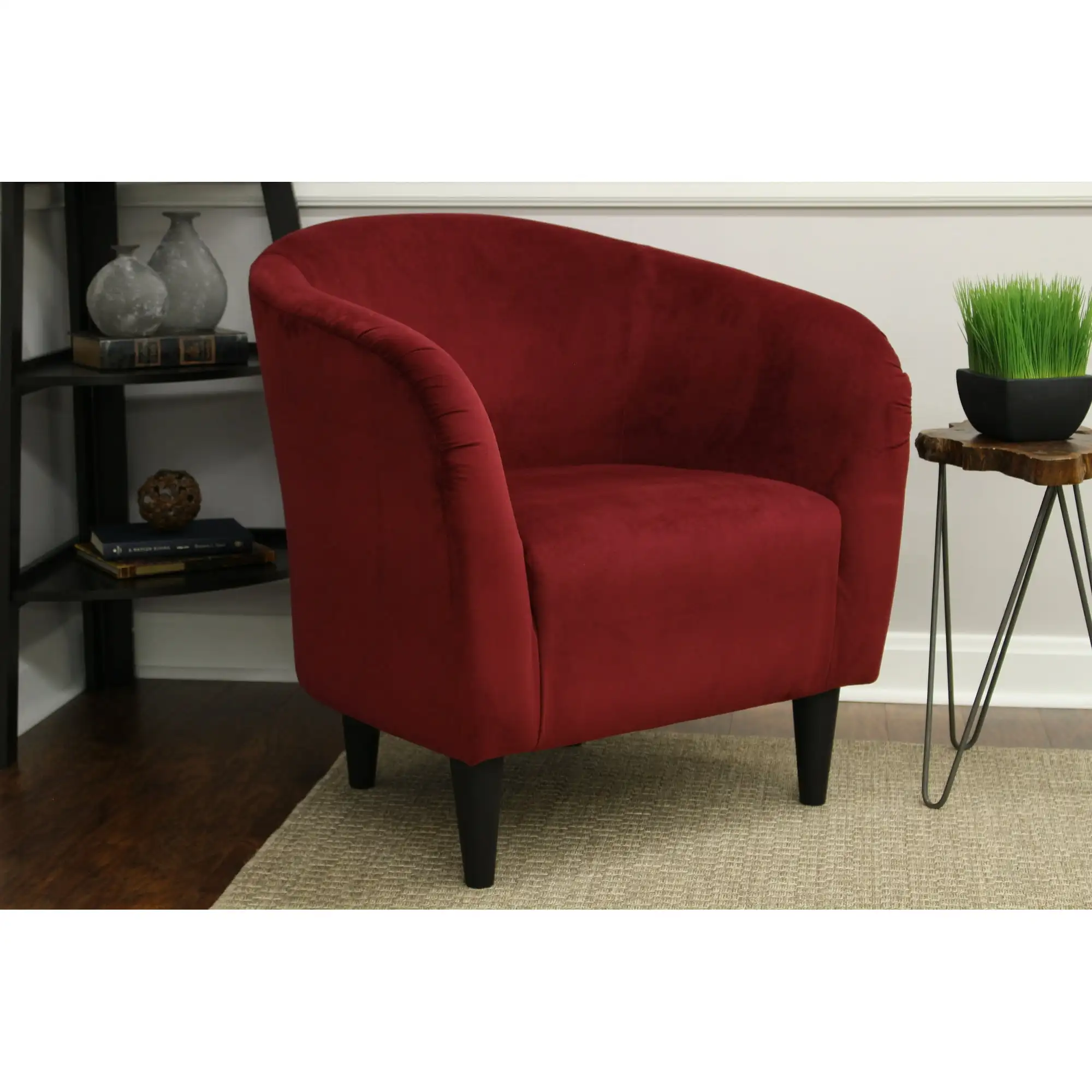 Mainstays Microfiber Tub Accent Chair, Blue