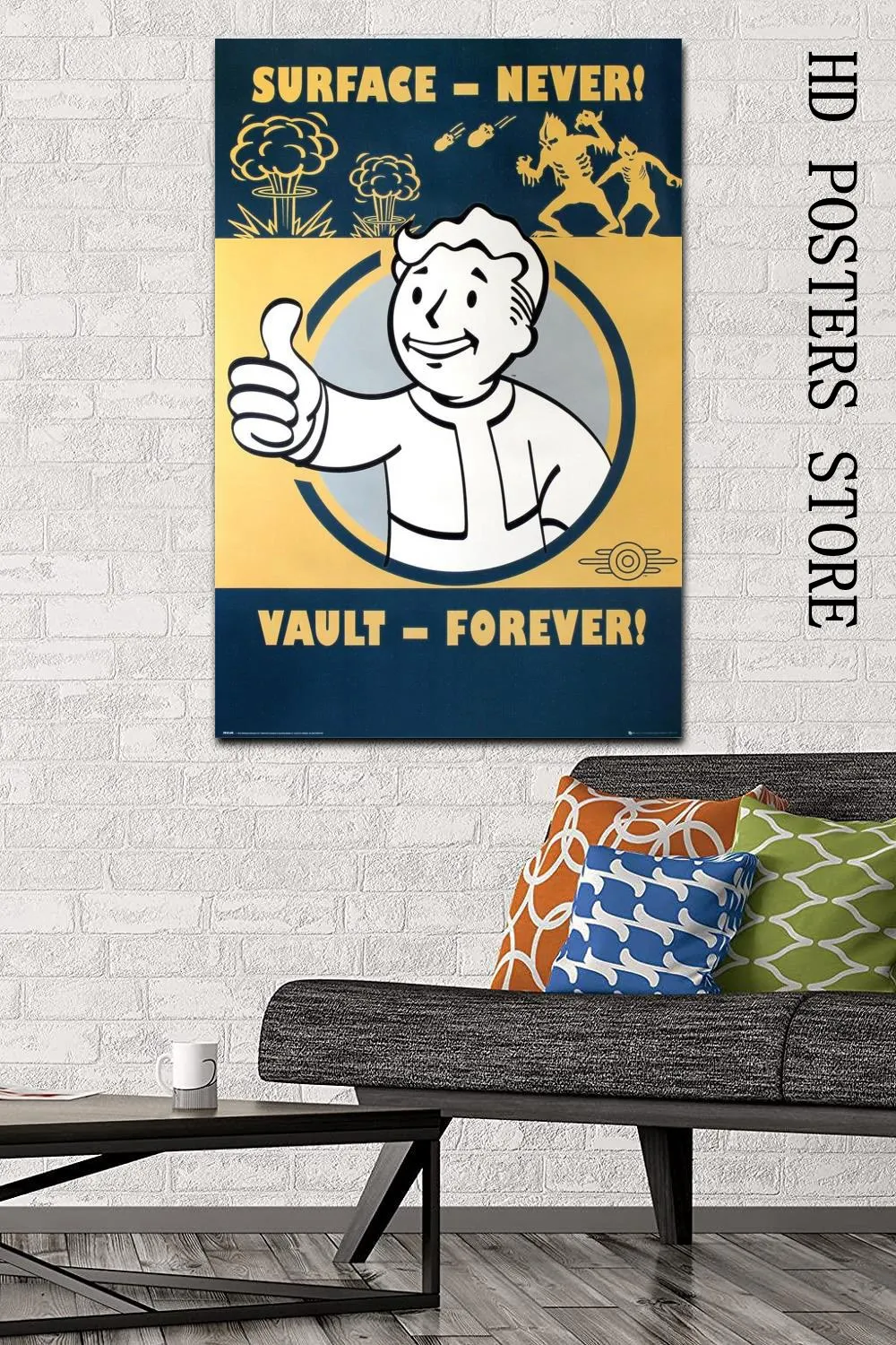 Профессиональная декоративная картина Fallout 3 4 по мотивам фильмов и игр HD-Картина